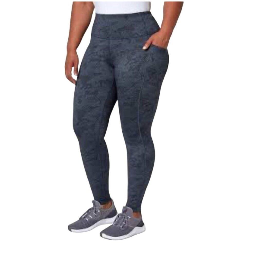 Mondetta Performance + Luxury Camouflage Black Leggings XXL 83% Polyester 17% Sp